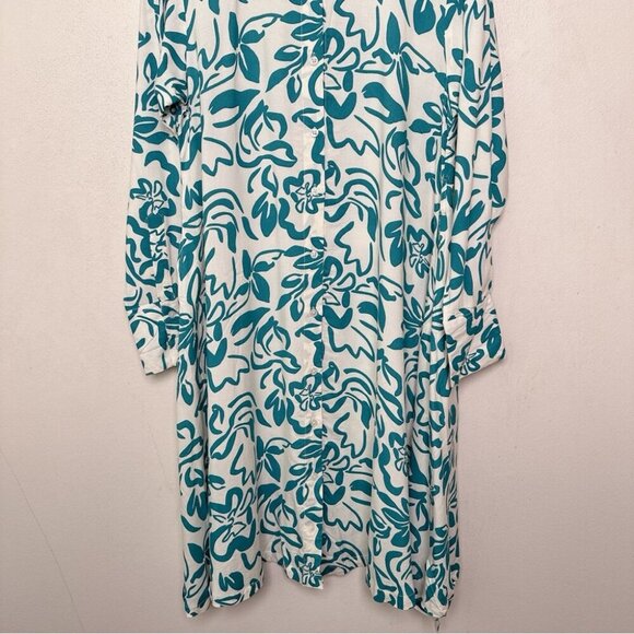 Threadbare Womens Large Turquoise Midi Shirt Dress - Picture 6 of 12